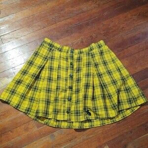 Harry Potter Hufflepuff Warner Bros. Yellow Plaid Skirt 1x